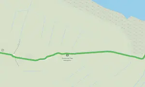 Mapa szlaku w Słowińskim Parku Narodowym. Trasa prowadzi do punktu widokowego, oferując kluki atrakcje.
