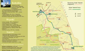 Sokółka, Krynki, Bohoniki, Kruszyniany - atrakcje Szlaku Tatarskiego na Podlasiu. Mapa pokazuje zabytki i przyrodę.