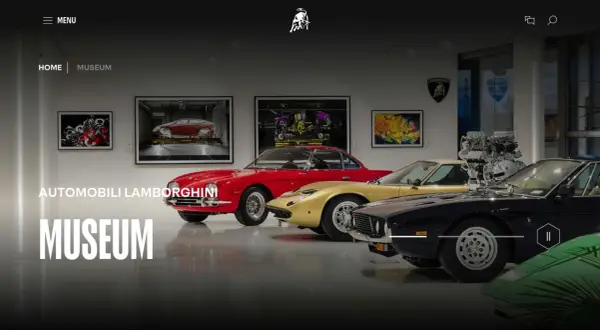 W muzeum Lamborghini podziwiaj klasyczne modele i silniki.
